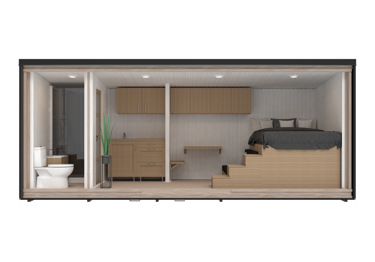 Anneks 2.3m x 5.9m - Isoleret i fyrretræ | LUKSUSVILDMARKSBAD.DK