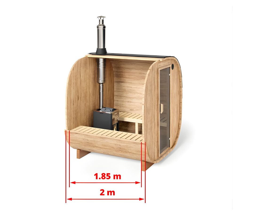 CUBE Sauna (2m) - 4 Personer